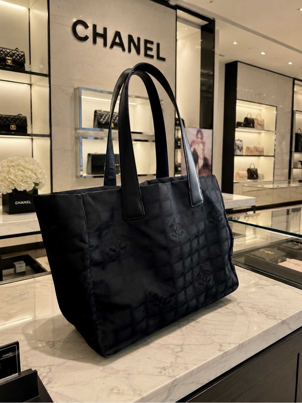 CHANEL Travel Line Logo Tote - Picture 3 of 14
